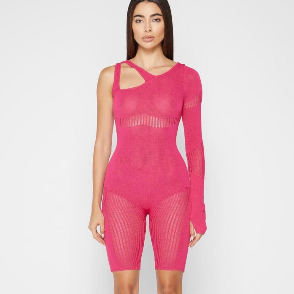 Knitted Contour One Sleeve Manière De Voir Playsuit